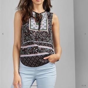 Ted Baker Framel sleeveless split neck blouse Size 3 = US Size 8